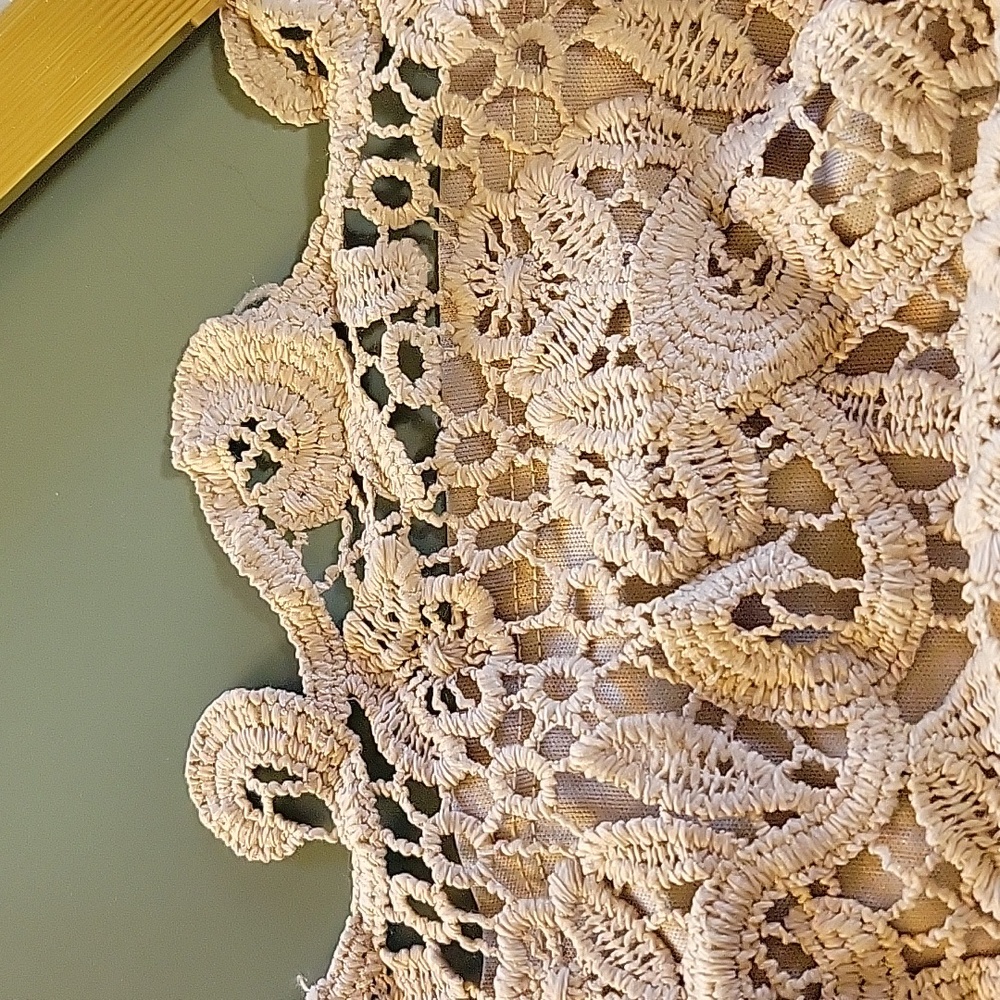 Crochet Beige Skirt Size XL - Picture 3 of 4
